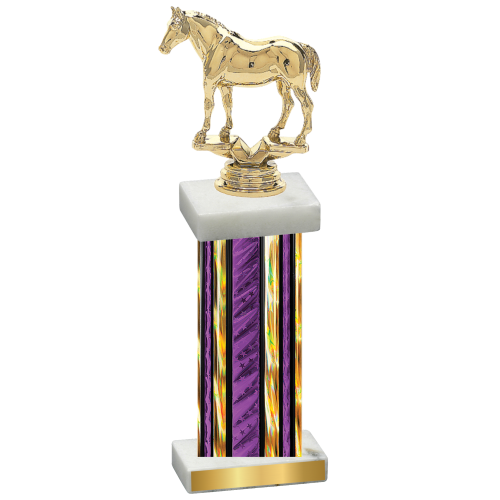 Single Purple Glacier Horses Trophy