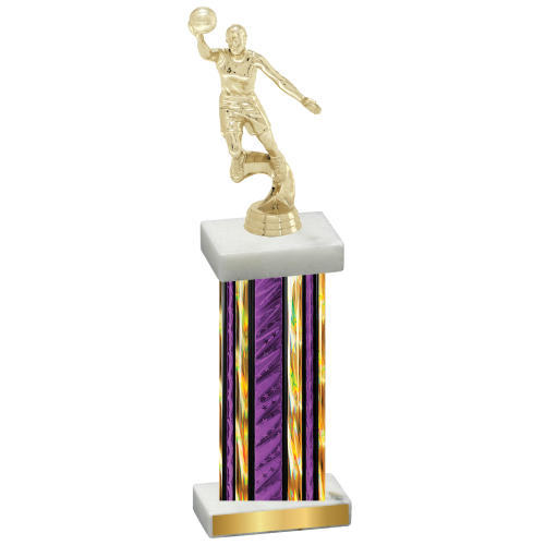 Single Purple Glacier Basketball Trophy