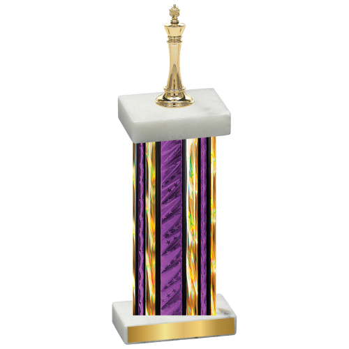 Single Purple Glacier Chess Trophy