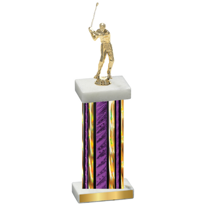 Single Purple Glacier Golf Trophy