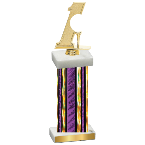 Single Purple Glacier Golf Trophy