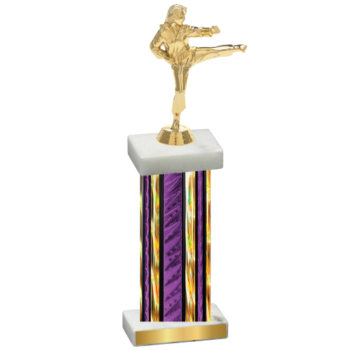 Single Purple Glacier Karate Trophy