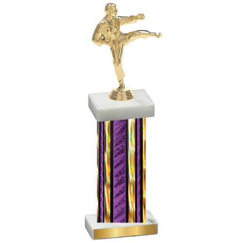 Single Purple Glacier Karate Trophy