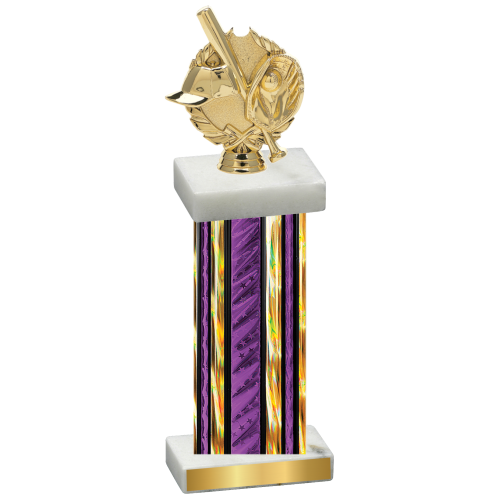 Single Purple Glacier Baseball Trophy