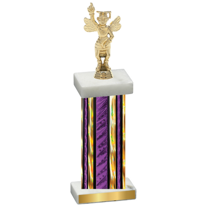 Single Purple Glacier Academics Trophy