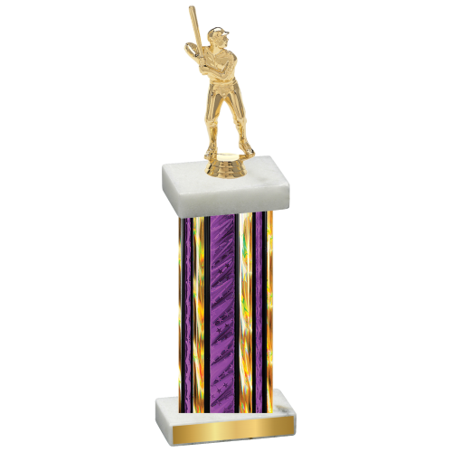 Single Purple Glacier Baseball Trophy