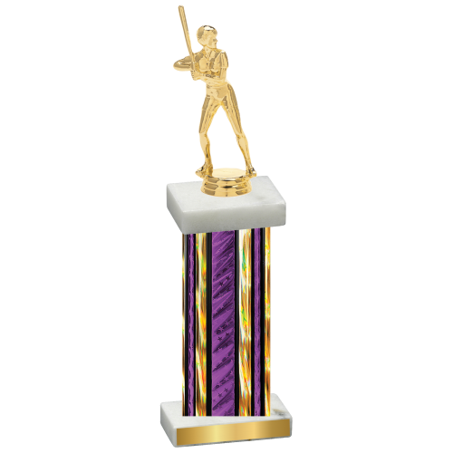 Single Purple Glacier Softball Trophy