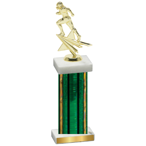 Single Green Glacier Football Trophy