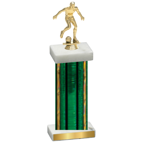 Single Green Glacier Soccer Trophy