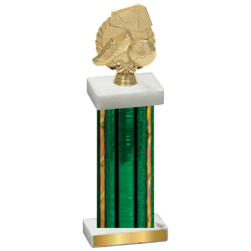 Single Green Glacier Soccer Trophy