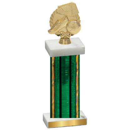 Single Green Glacier Soccer Trophy