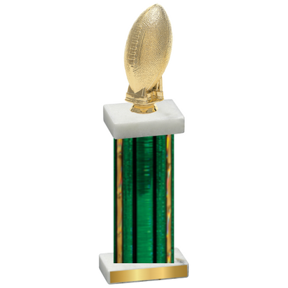 Single Green Glacier Football Trophy