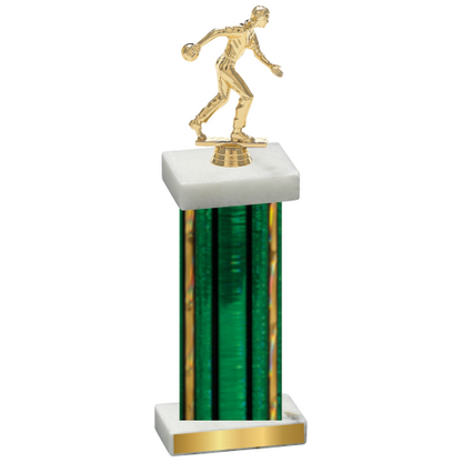 Single Green Glacier Bowling Trophy