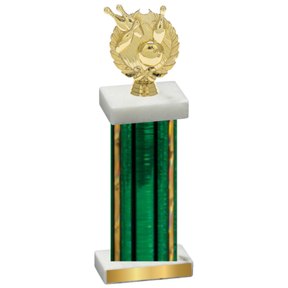 Single Green Glacier Bowling Trophy