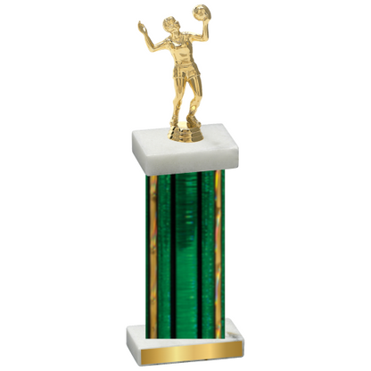 Single Green Glacier Volleyball Trophy