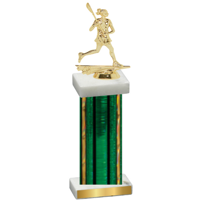 Single Green Glacier Lacrosse Trophy