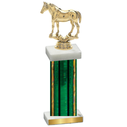 Single Green Glacier Horses Trophy