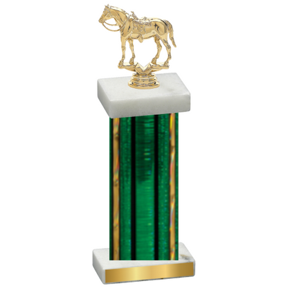 Single Green Glacier Horses Trophy