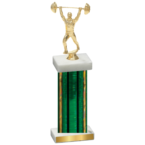 Single Green Glacier Weights Trophy