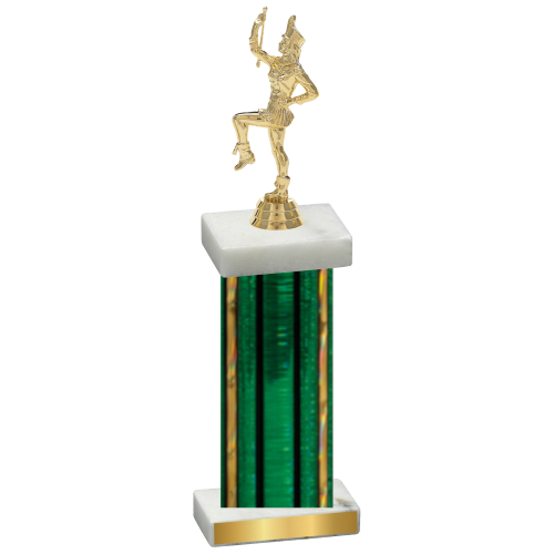 Single Green Glacier Majorette Trophy