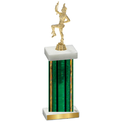 Single Green Glacier Majorette Trophy