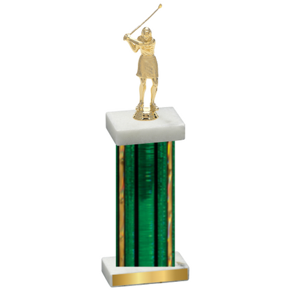 Single Green Glacier Golf Trophy