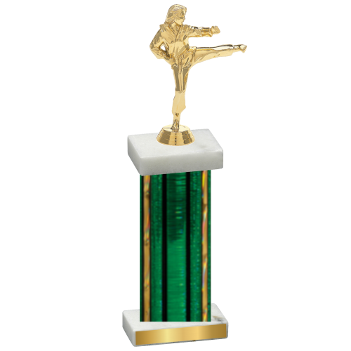 Single Green Glacier Karate Trophy