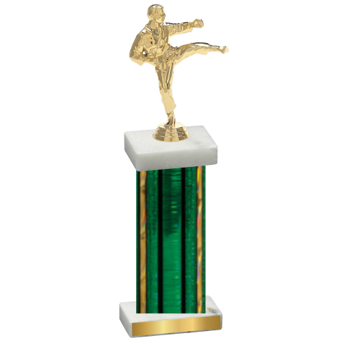 Single Green Glacier Karate Trophy