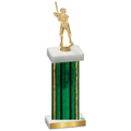 Single Green Glacier Baseball Trophy