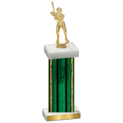 Single Green Glacier Baseball Trophy