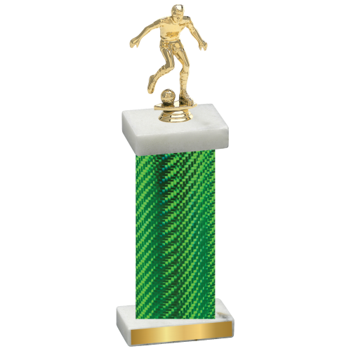 Single Green Carbon Fiber Soccer Trophy