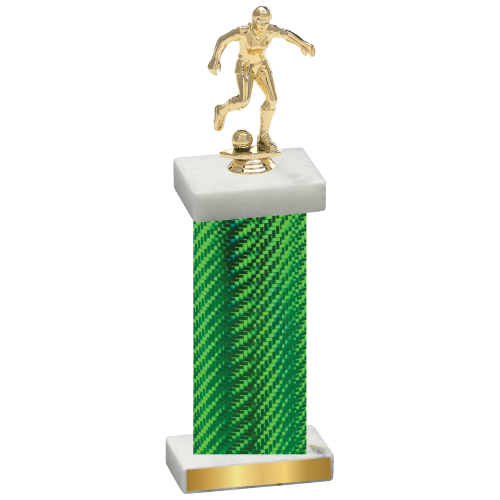 Single Green Carbon Fiber Soccer Trophy