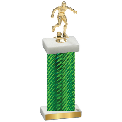 Single Green Carbon Fiber Soccer Trophy