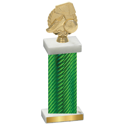 Single Green Carbon Fiber Soccer Trophy