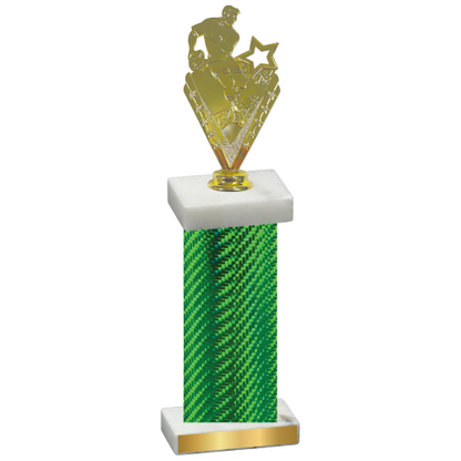 Single Green Carbon Fiber Rugby Trophy