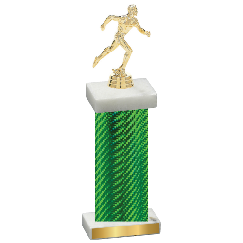 Single Green Carbon Fiber Running Trophy