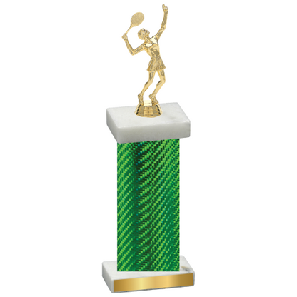 Single Green Carbon Fiber Tennis Trophy