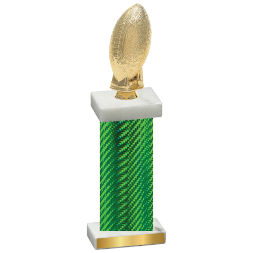 Single Green Carbon Fiber Football Trophy