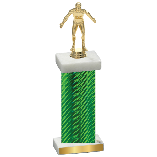 Single Green Carbon Fiber Wrestling Trophy