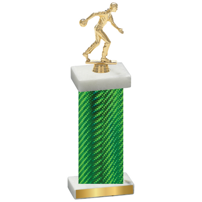 Single Green Carbon Fiber Bowling Trophy