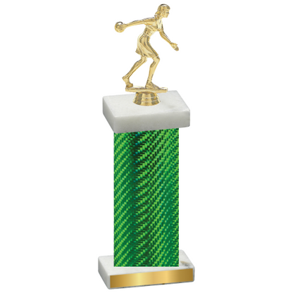 Single Green Carbon Fiber Bowling Trophy