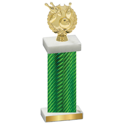 Single Green Carbon Fiber Bowling Trophy