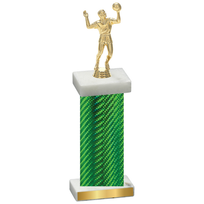 Single Green Carbon Fiber Volleyball Trophy