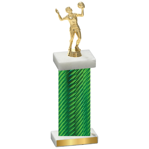 Single Green Carbon Fiber Volleyball Trophy