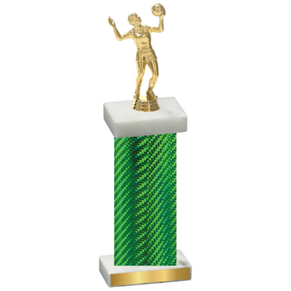 Single Green Carbon Fiber Volleyball Trophy