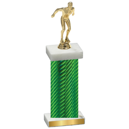 Single Green Carbon Fiber Swimming Trophy