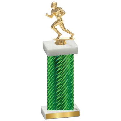 Single Green Carbon Fiber Football Trophy