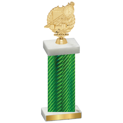 Single Green Carbon Fiber Swimming Trophy