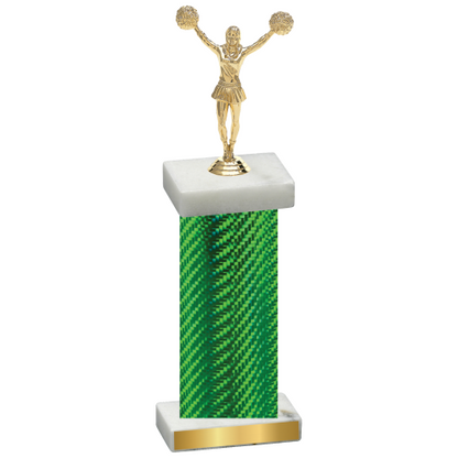 Single Green Carbon Fiber Cheerleading Trophy