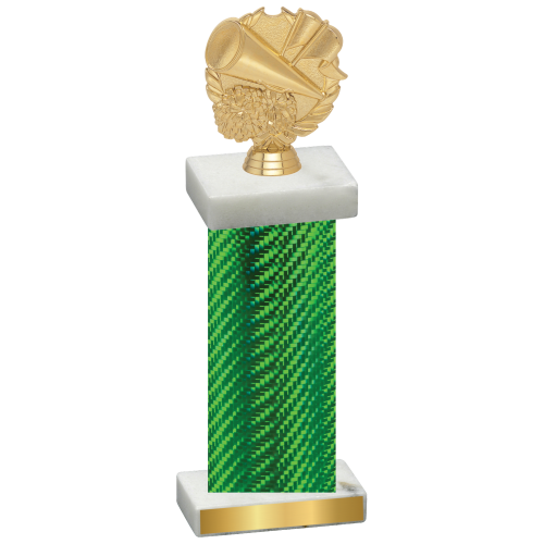 Single Green Carbon Fiber Cheerleading Trophy